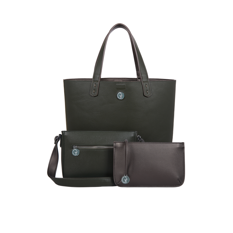 The Morphbag by GSK Black Forest Green & Metallic Mushroom set reversed