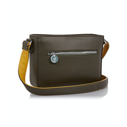 Cross-Body Vegan Handbag In Green & Yellow