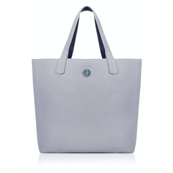 Reversible Vegan Tote In Blue & Grey